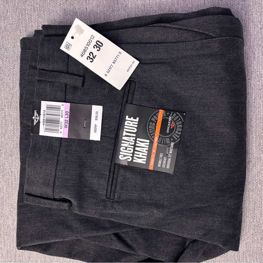 Dockers Signature Khaki Dark Gray Pants